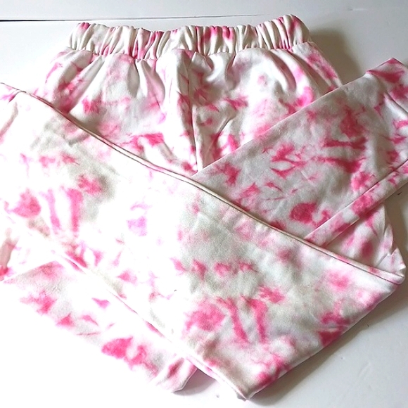 BODY Glove Tie-Dye Pink/White Girl's Joggers Size 12 - Picture 4 of 11